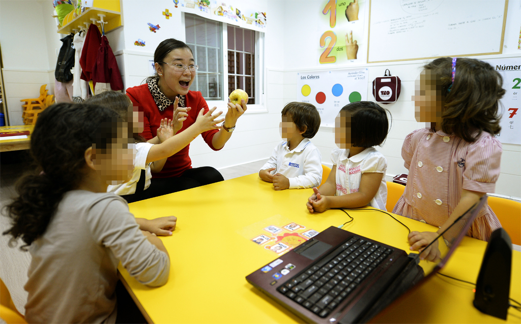 Clase de chino en Escuelas Infantiles